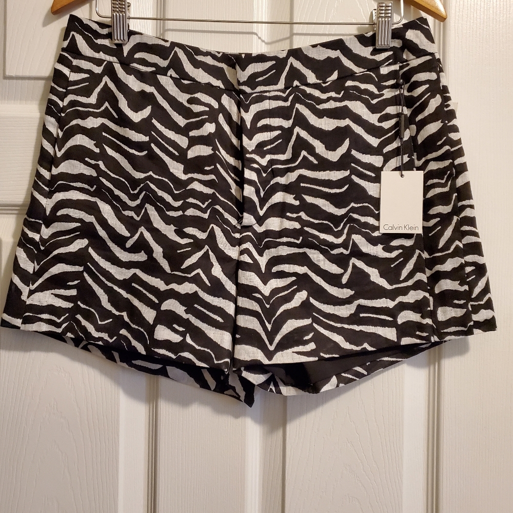 Black and white shorts